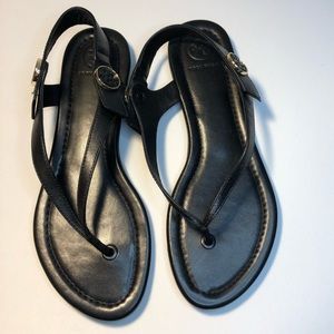 Tory Burch Minnie Thong Sandal Logo Flat 6.5